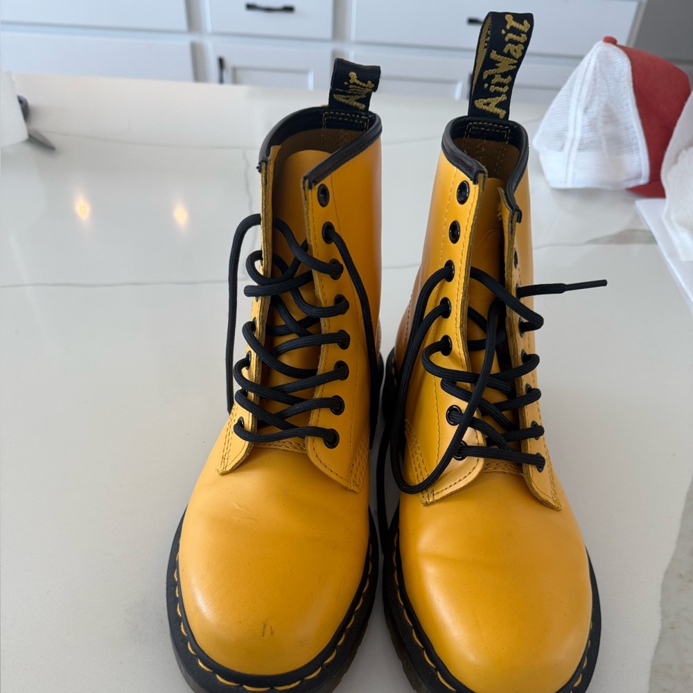 Dr. Martens Yellow and Black Boots